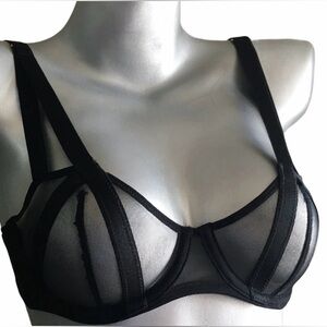 Victoria's Secret Luxe Lingerie Very Sexy Unlined Balconet Bra in Black, 32D